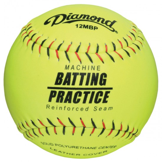 Diamond Machine Batting Practice 12" Leather Fastpitch Softballs: 12MBP - Sale
