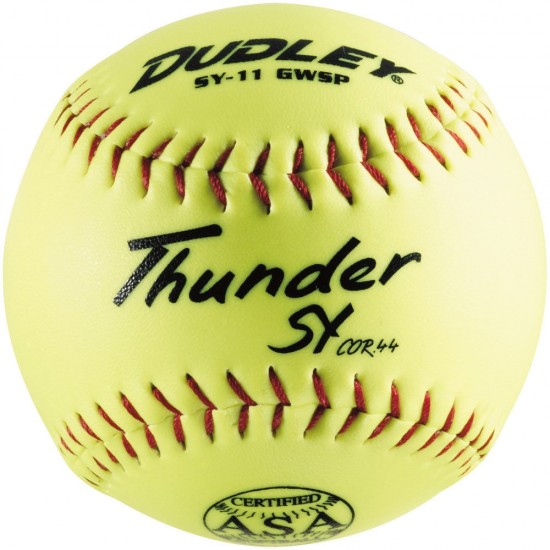 Dudley ASA Thunder SY 11" 44/375 Synthetic Slowpitch Softballs:  4A-722N - Sale