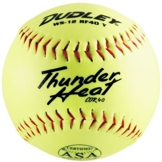 Dudley ASA Thunder Heat 12" 40/375 Synthetic Slowpitch Softballs: 4A-244Y - Sale