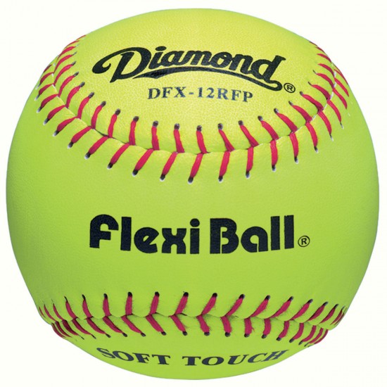 Diamond FlexiBall 12" Leather Fastpitch Softballs: DFX-12RFP - Sale