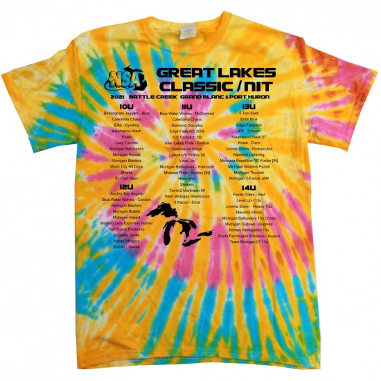 DSG Apparel 2021 NSA Odd Age World Series Fastpitch Tournament T-Shirt Small / Tie Dye